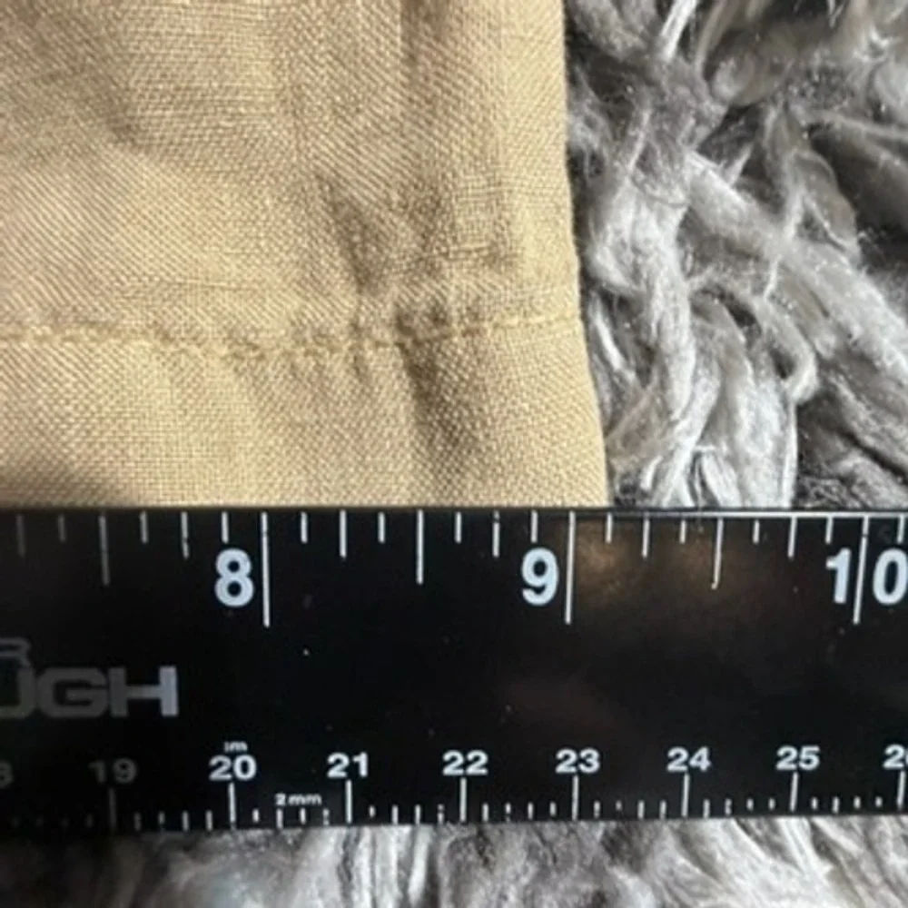 Murano Mens 100% Linen Pants Sz 36Khaki Tan Straight Leg Button Fly Beach Casual